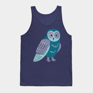 Stylized Owl - graphic owl design by Cecca Designs Tank Top